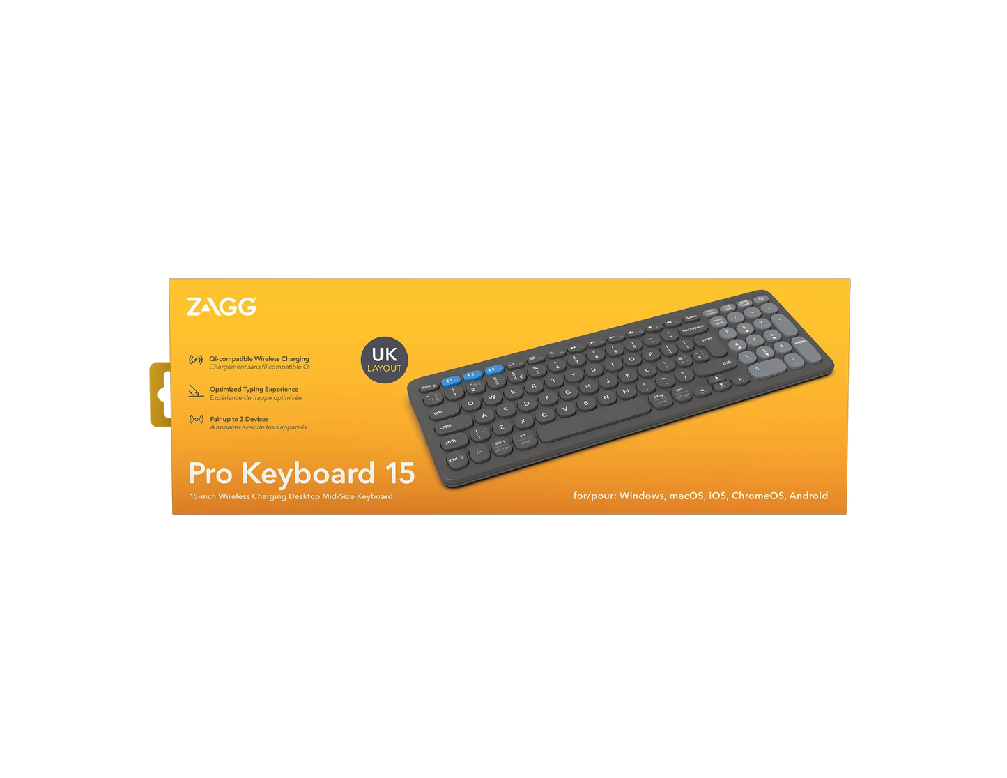 ZAGG Pro Keyboard Mid Size-Charcoal-UK 15''