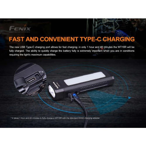 Fenix Flashlight WT16R 300 Lumens - Rechargeable