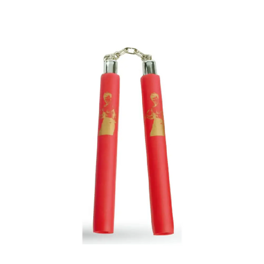 B.B Foam Chaku w/Bruce Lee Red 12" - E111RL