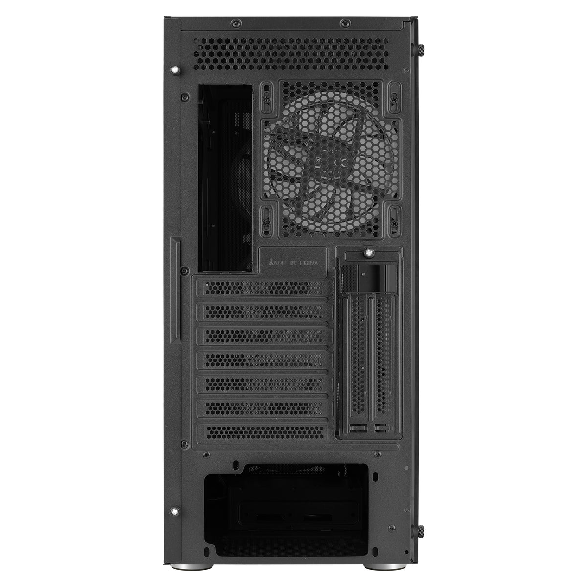 Aerocool Prism ARGB Black Mid tower case - 120mm ARGB Fan x 4; 6-port ARGB control hub - ATX - 2x 2.5'' or 2x3.5'' - 360 Radiato