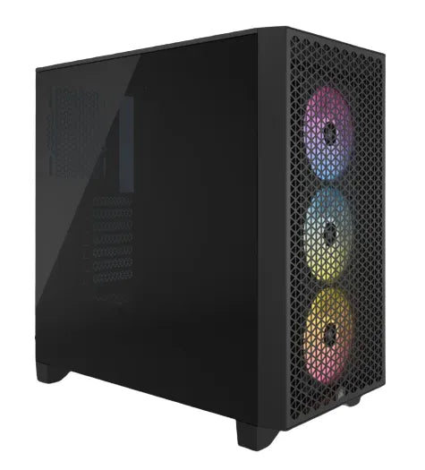 3000D RGB AIRFLOW Black Mid-Tower PC Case; 2x 3.5'' |  2x 2.5'' Drive Bays; Up to 360mm Radiator compatible; 3x 120mm fan incl