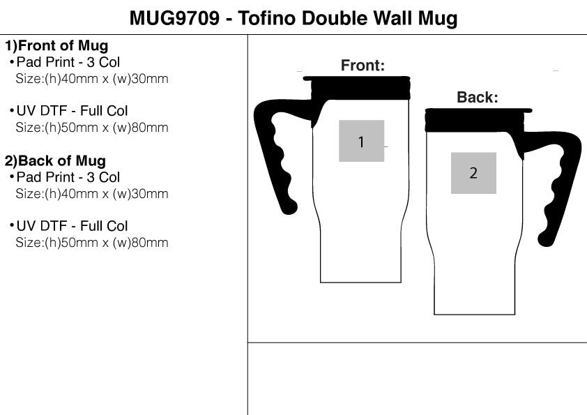 450ml Tofino Double Wall Mug