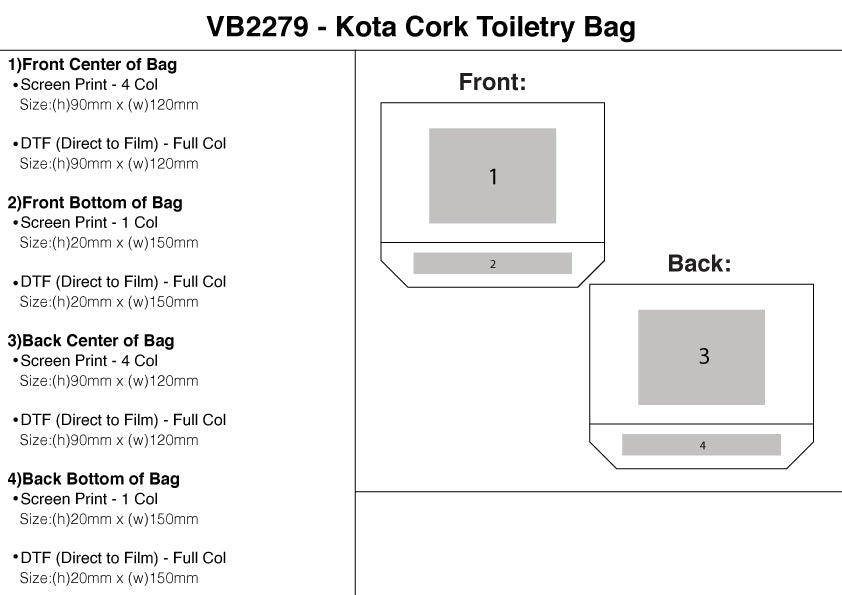 Kota Cork Toiletry Bag