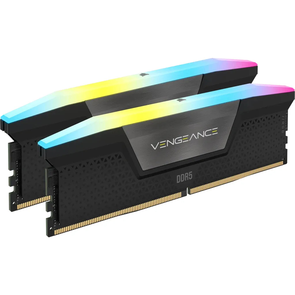 Corsair VENGEANCE® RGB 48GB (2 x 24GB) DDR5 DRAM 6000 C36 Memory Kit; 36-44-44-96; 1.25V Intel XMP - Black