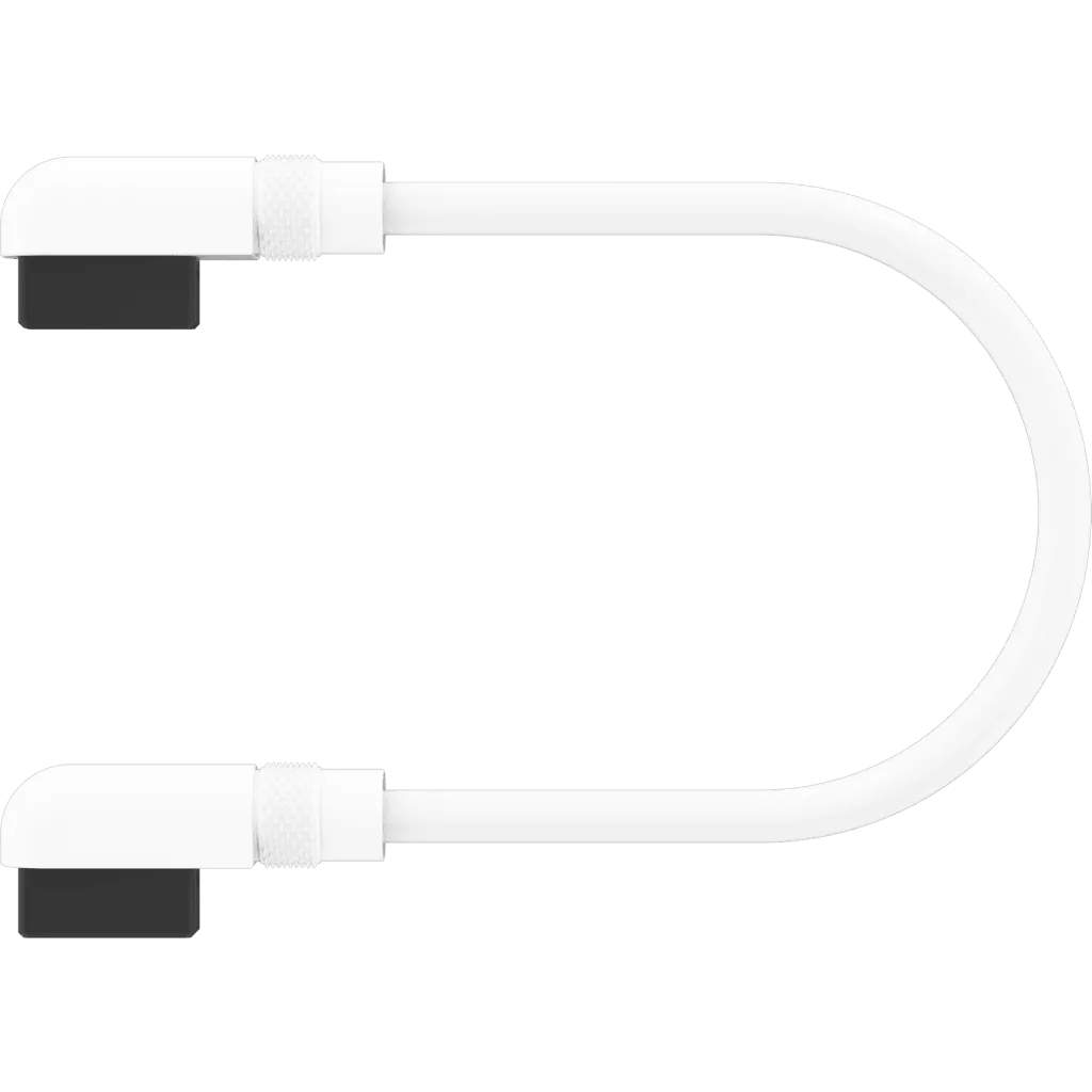 Corsair iCUE LINK Cable; 2x 135mm with Slim 90° connectors; White