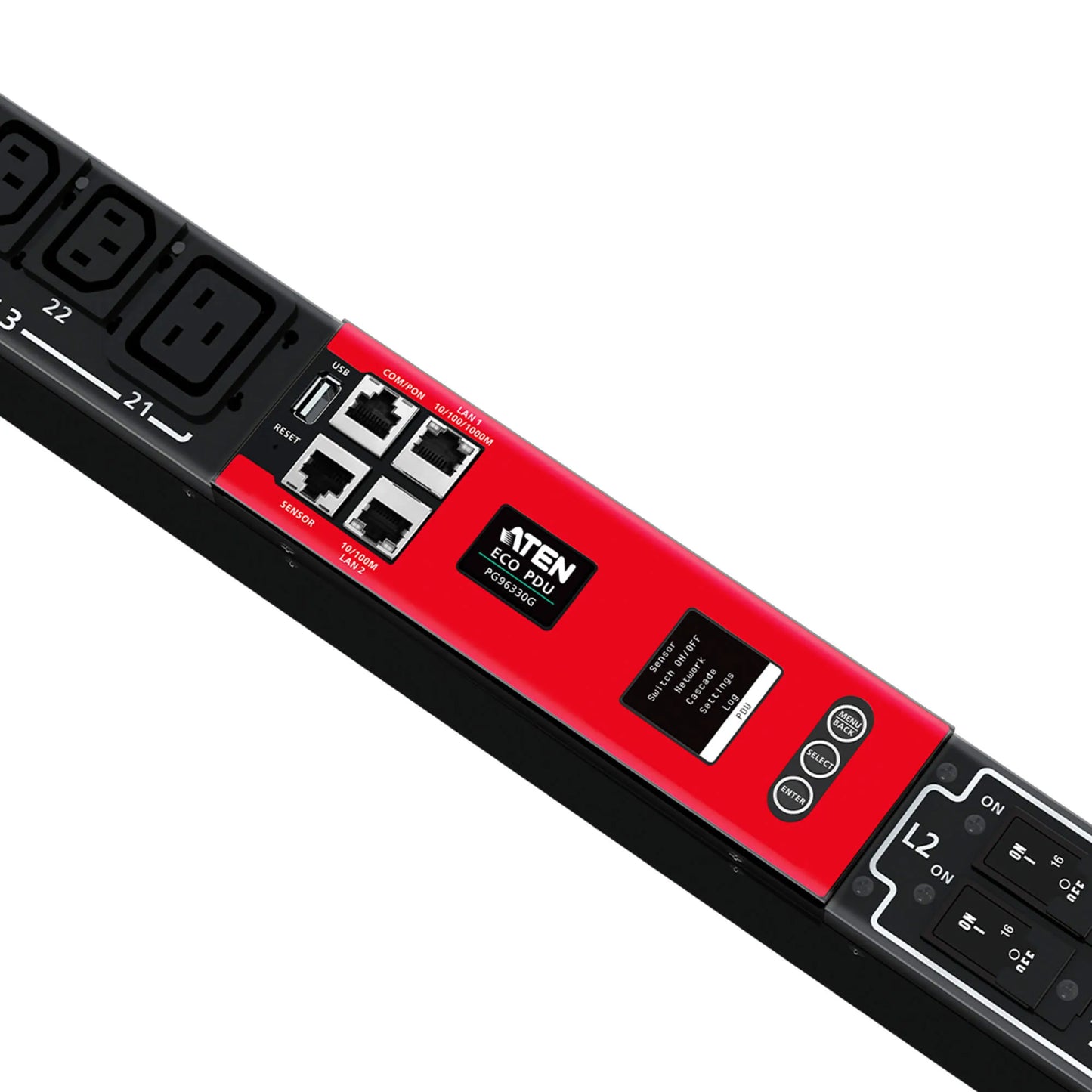 30A/32A 30-Outlet 3-Phase Switched eco PDU