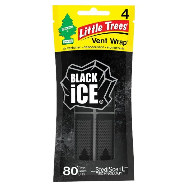 Little Trees Vent Wrap - Black Ice (4 Pack)
