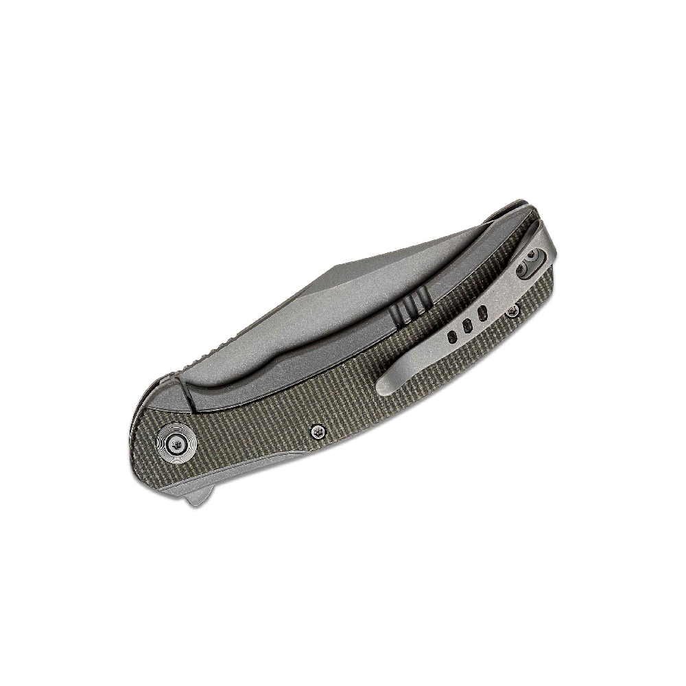 WE Knife Snick Titanium Handle Gray/Dark Green – WE19022F-5
