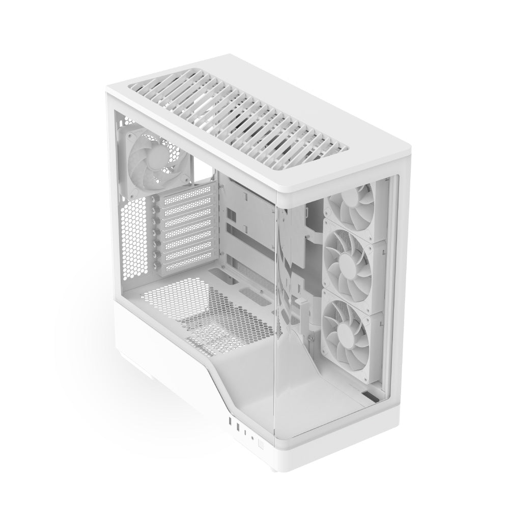 Aerocool P500A White Mid tower case - Includes 120mm ARGB Fan x 4 and 4-port ARGB control hub - ATX - 3x 2.5'' or 2x3.5'' - 360m
