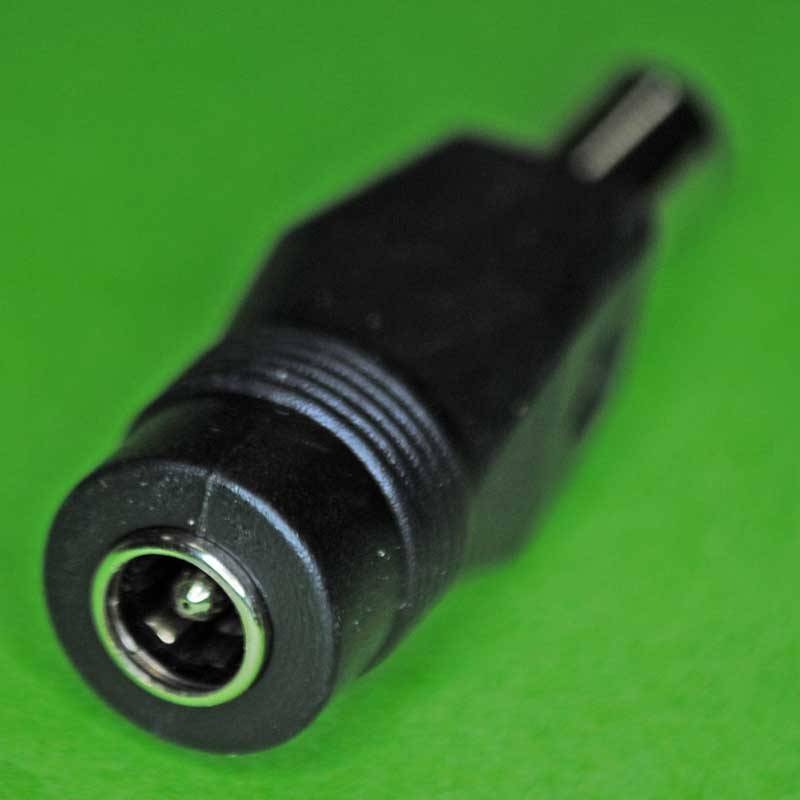 Dc Adaptor, 7.4x5.0mm M Black to 5.5x2.1mm F Black