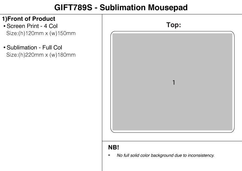 Sublimation Mousepad