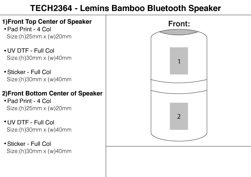 Lemins Bamboo Bluetooth Speaker