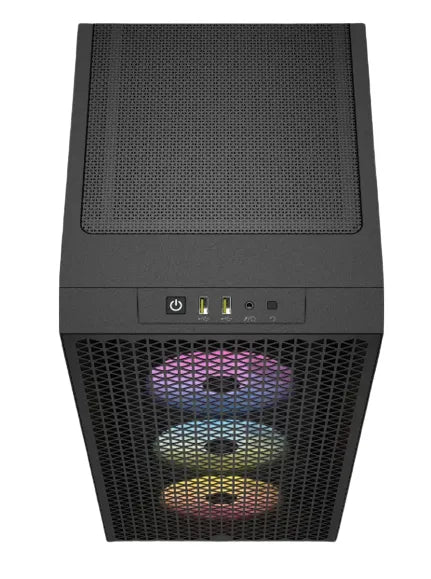 3000D RGB AIRFLOW Black Mid-Tower PC Case; 2x 3.5'' |  2x 2.5'' Drive Bays; Up to 360mm Radiator compatible; 3x 120mm fan incl