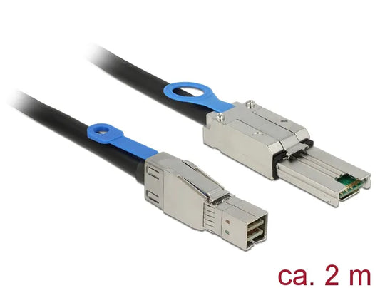 DELOCK 2M MINI SAS HD SFF-8644-MINI SAS-SFF-8088 - Guards On Duty Shop & Security Guards