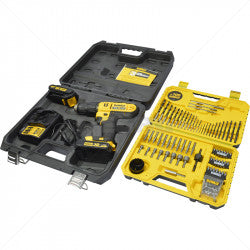 DeWalt Hammer Drill Driver Kit 18VDC XR Li-ion Incl 100pc Dril bit set - Guards On Duty Shop & Security Guards