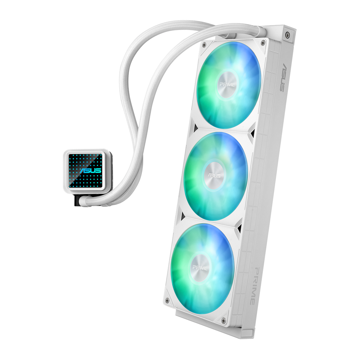 ASUS Cooler Water block dim:72x72x61mm. Block Material:Copper. Radiator Dim:394x121x27mm. Intel: LGA1700;1200;115x. AMD: AM5;AM4