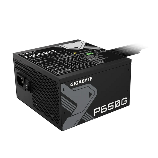 Gigabyte PSU P650B Gold Certified 650W - 3 Year Warranty; 24/20-pin x 1; CPU 4+4-pin x 1; PCI-E 6+2-pin x 2; SATA x 6; Peri x3