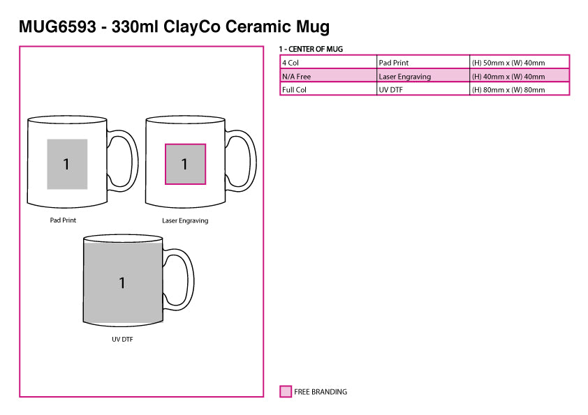 330ml ClayCo Ceramic Mug