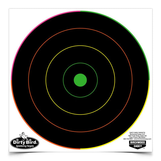 Dirty Bird® 8 Inch Multi-Color Bull's-Eye Target, 20 Targets