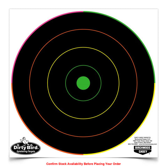 Dirty Bird® 8 Inch Multi-Color Bull's-Eye Target, 20 Targets