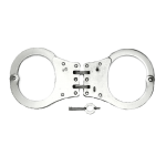 Handcuff - 2 Links - Nickel Plated - Double Locking Function