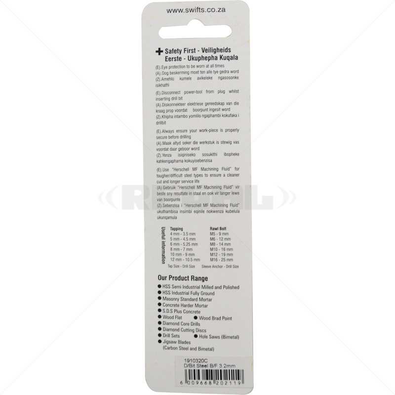 Drill Bit - Steel 3.2mm - 2 Pack