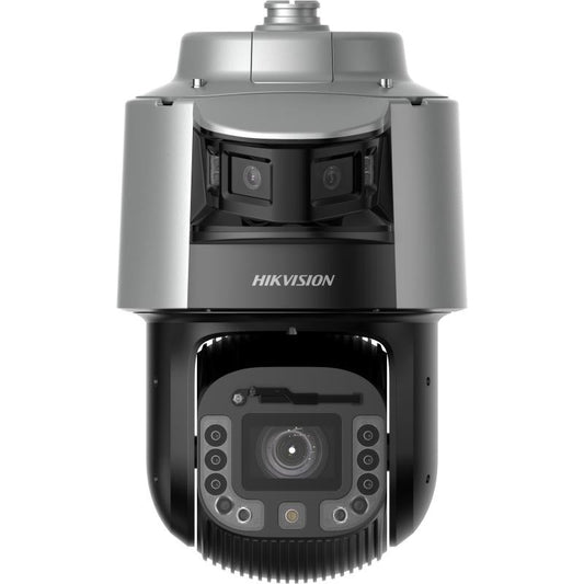 TandemVu 4MP PTZ 25x optical zoom 6MP panoramic channel 400m IR Smart tracking  built-in strobe-light & siren 24VAC/Hi-POE