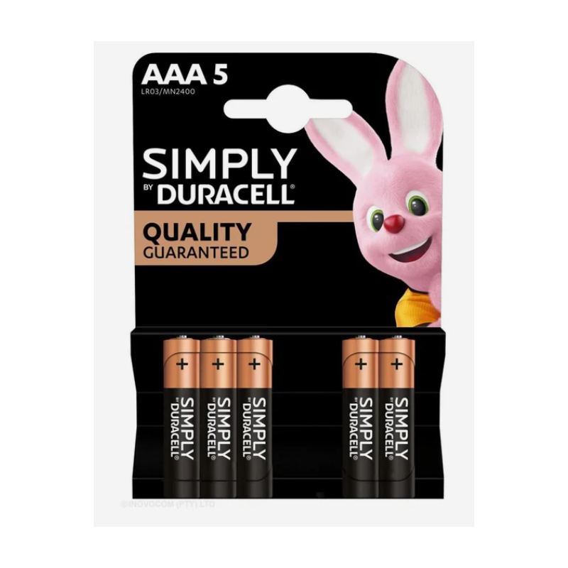 Battery 1.5V AAA Duracell S - 5 Pack - Guards On Duty Shop & Security Guards
