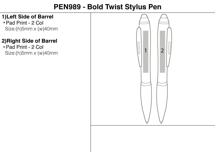 Bold Twist Stylus Pen
