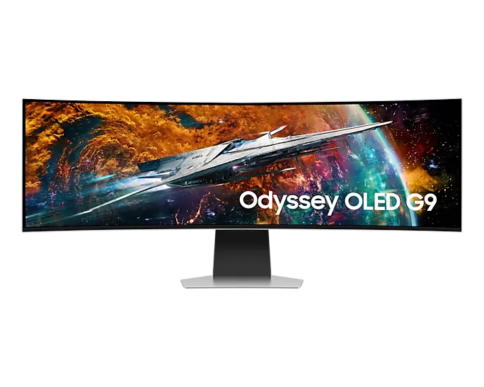 SAMSUNG ODYSSEY G95SC GAMING SMART CURVED 1800R BORDERLESS 49" DISPLAY OLED RESPONSE: 0.03MS GTG AR: 32:9 RESOLUTION: 5120X1440 DQHD RR: 240HZ HDMI, USB 3.0 (X3) SPEAKER: 5W X 2 POWER SUPPLY: EXTERNAL TILT: YES SWIVEL: NO PIVOT: NO HEIGHT ADJUST: YES VESA - Guards On Duty Shop & Security Guards