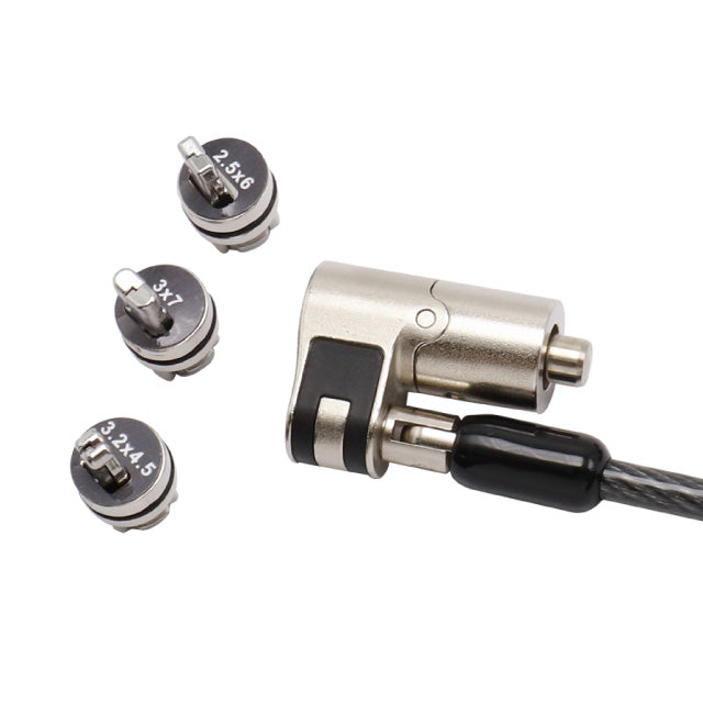 RCT keyed 3 in 1 notebook security lock; T-Bar | Kensington; Nano and Wedge Lock Slot Compatible; 2 keys; 2m
