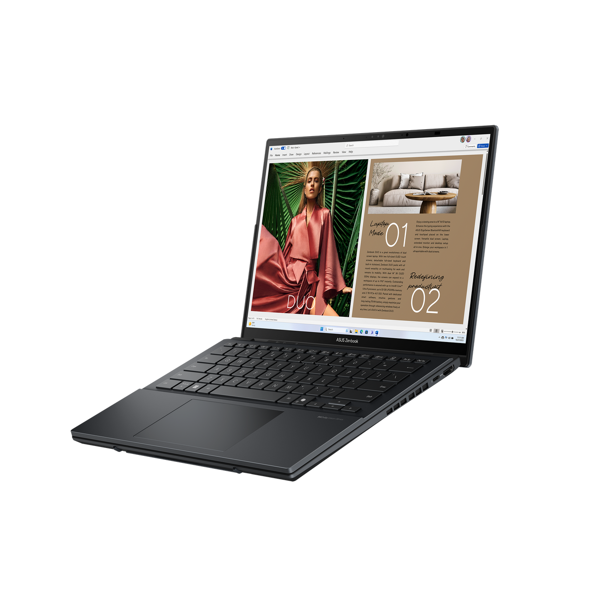 ASUS Zenbook Duo|UX8406CA-0U91610G2W|14'' OLED|TOUCH|500NITS|GREY|Ultra 9-285H|LPDDR5X 16GB OB|1TB PCIE SSD|STYLUS|BACKPACK|WINH