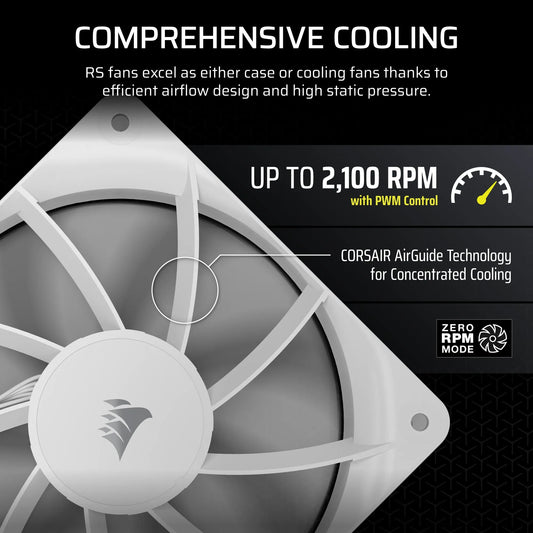 Corsair RS120 120mm PWM Fan – White