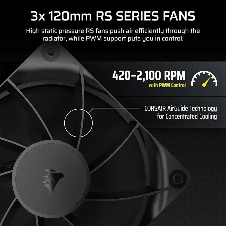 NAUTILUS 360 RS LCD Liquid CPU Cooler – 2.1 IPS LCD Screen RS120 Fans 360 mm Radiator LGA 1851/1700 AMD® AM5/AM4
