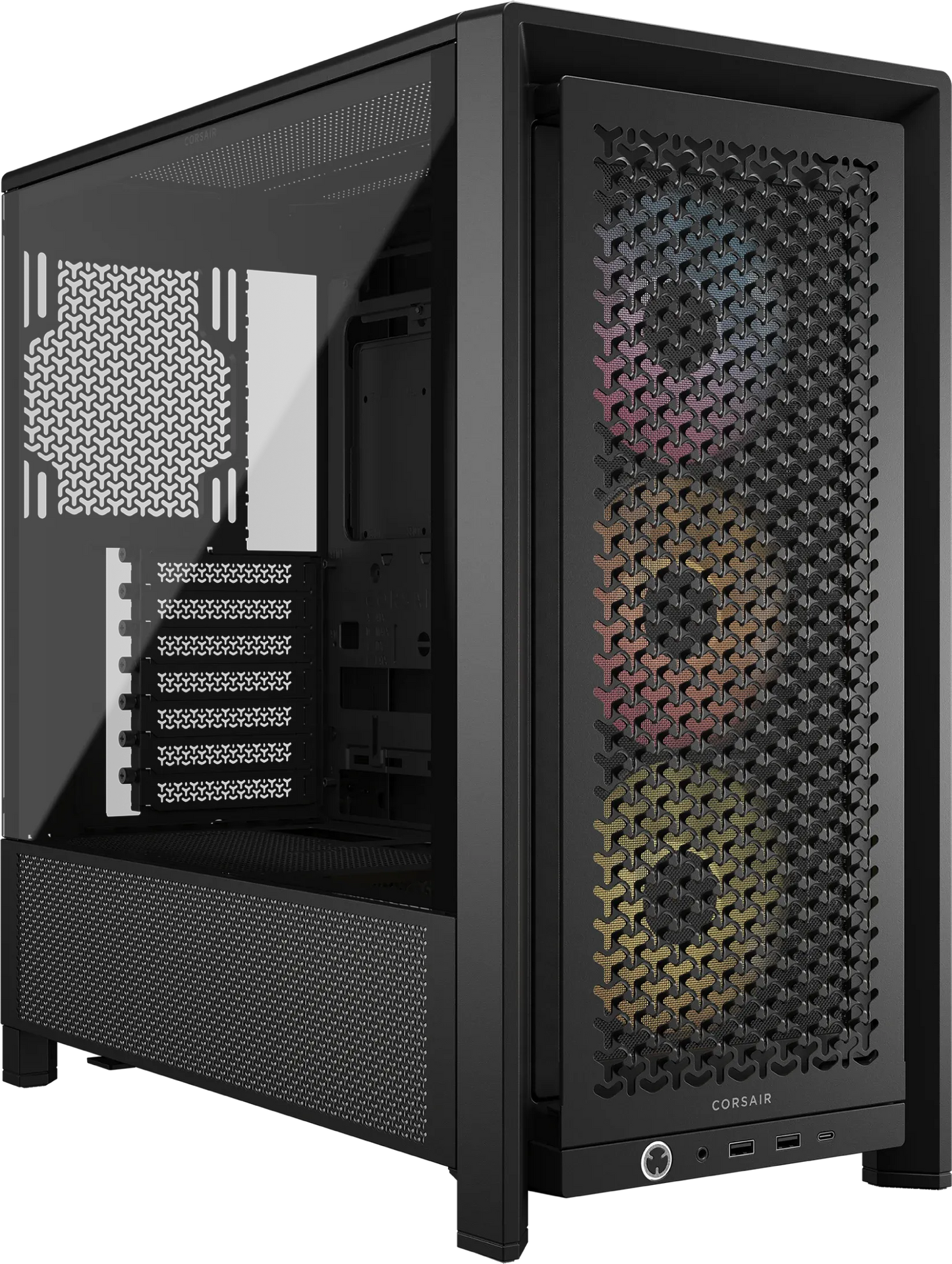FRAME 4000D RS ARGB Black Mid-Tower PC Case; 2x 3.5'' |  2x 2.5'' Drive Bays; Up to 360mm Radiator; 3x RS ARGB PWM Fans;