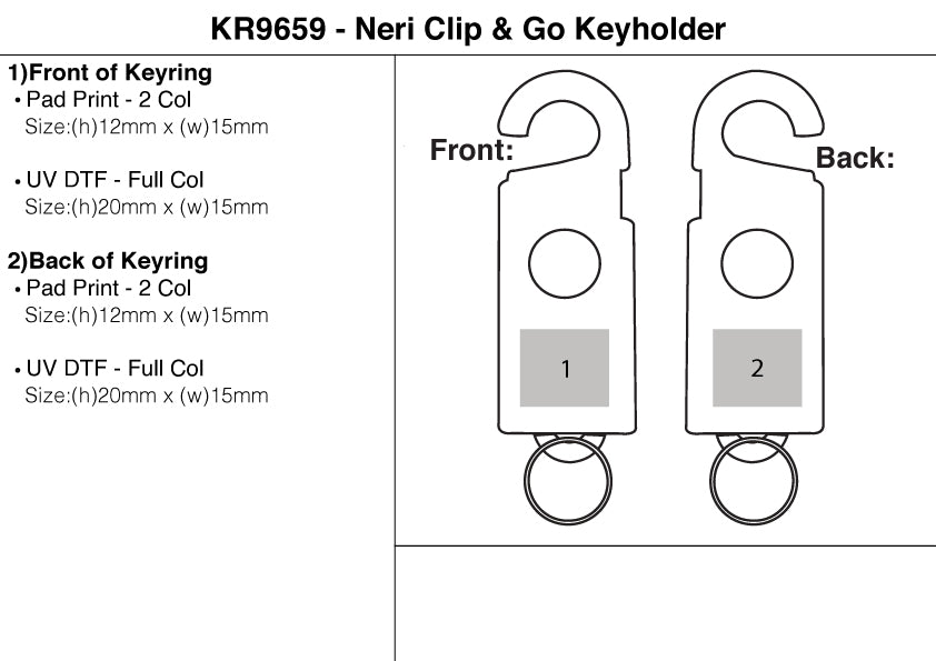 Neri Clip & Go Keyholder