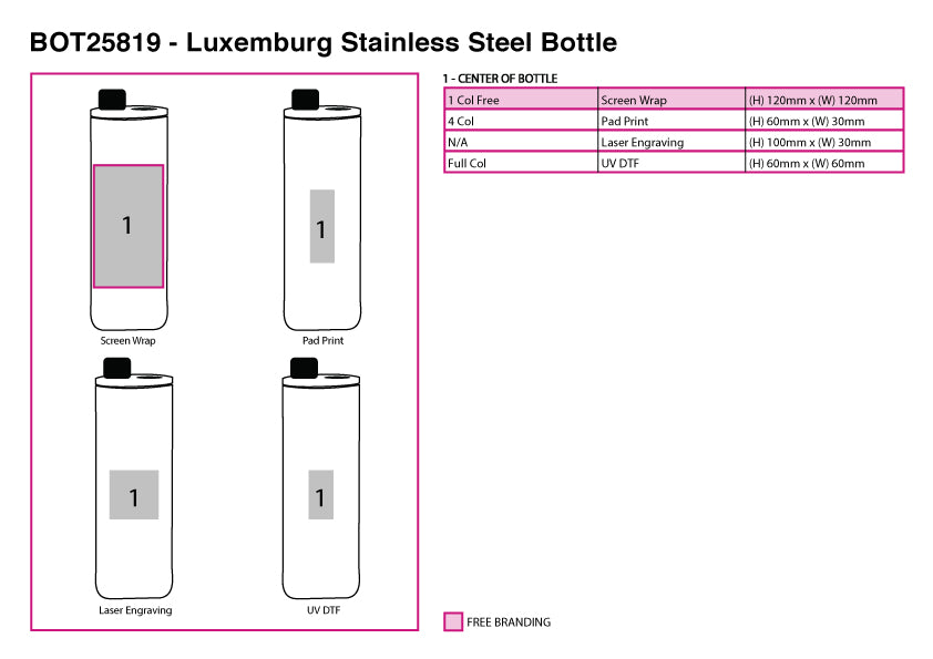 Luxemburg Stainless Steel Bottle