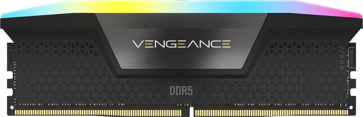 CORSAIR VENGEANCE RGB DDR5 16GB (2 x 8GB) DDR5 5200 CL40-40-40-77 1.25V Intel XMP - BLACK