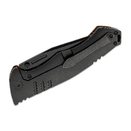 BESTECH Keen II Black and Green Damascus Folding Knife - BT2301F