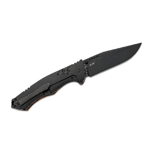 BESTECH Keen II Black and Green Damascus Folding Knife - BT2301F