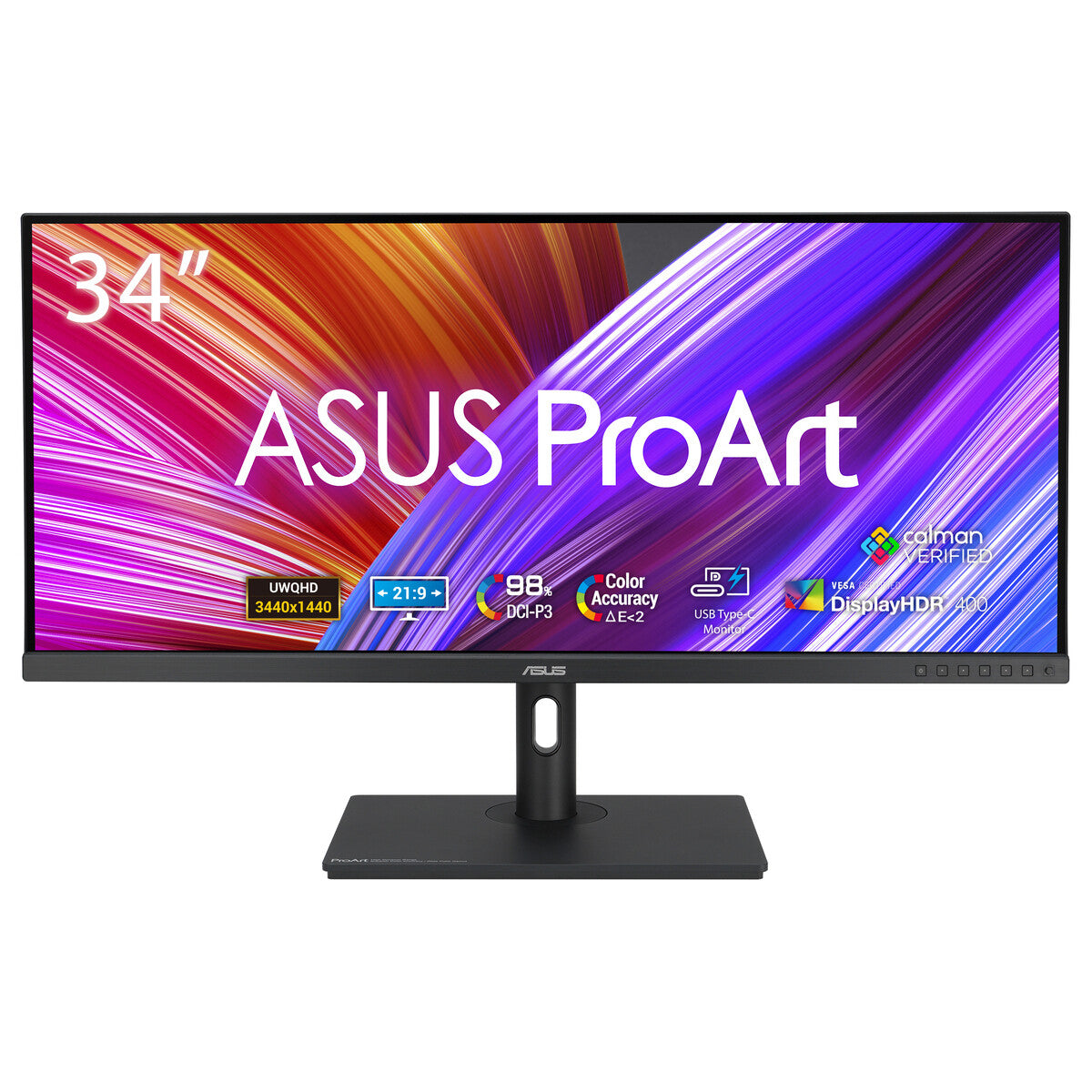ASUS PA348CGV| 34 UWQHD |IPS|120Hz|AR 21:9|5ms-GTG|350 NITS|1000:1|VA 178|USB-C|DP|USB|HDMI|Calman-Delta E<2|99% DCI-P3| 99%