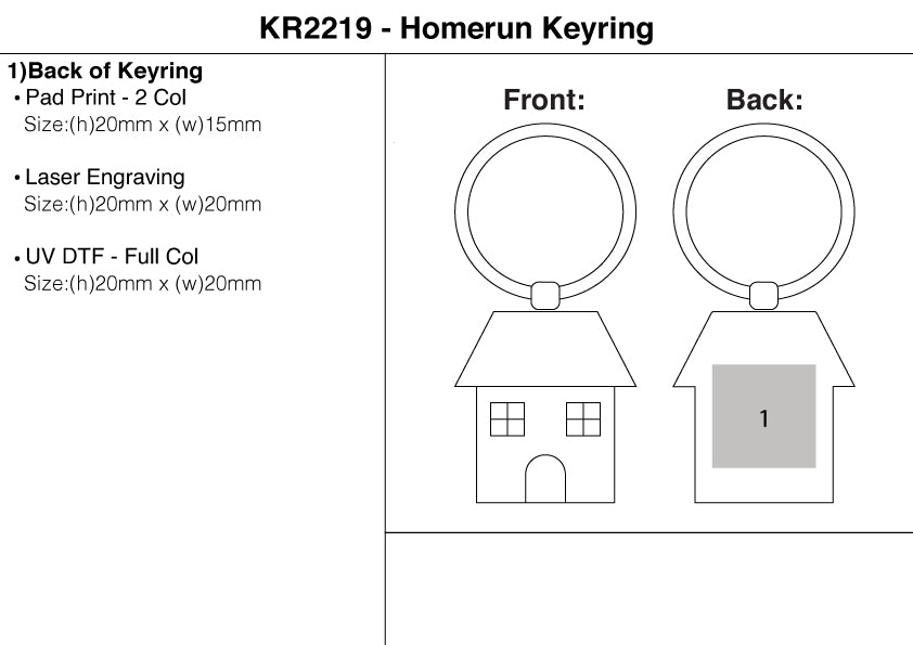 Homerun Keyring