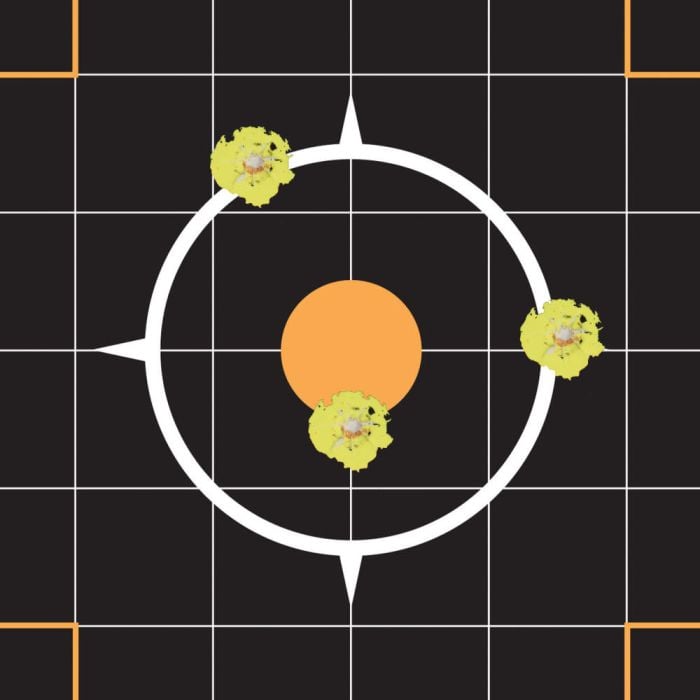 ALLEN EZ AIM ADHESIVE SPLASH SIGHT IN GRID TARGET 12IN (10 PACK)