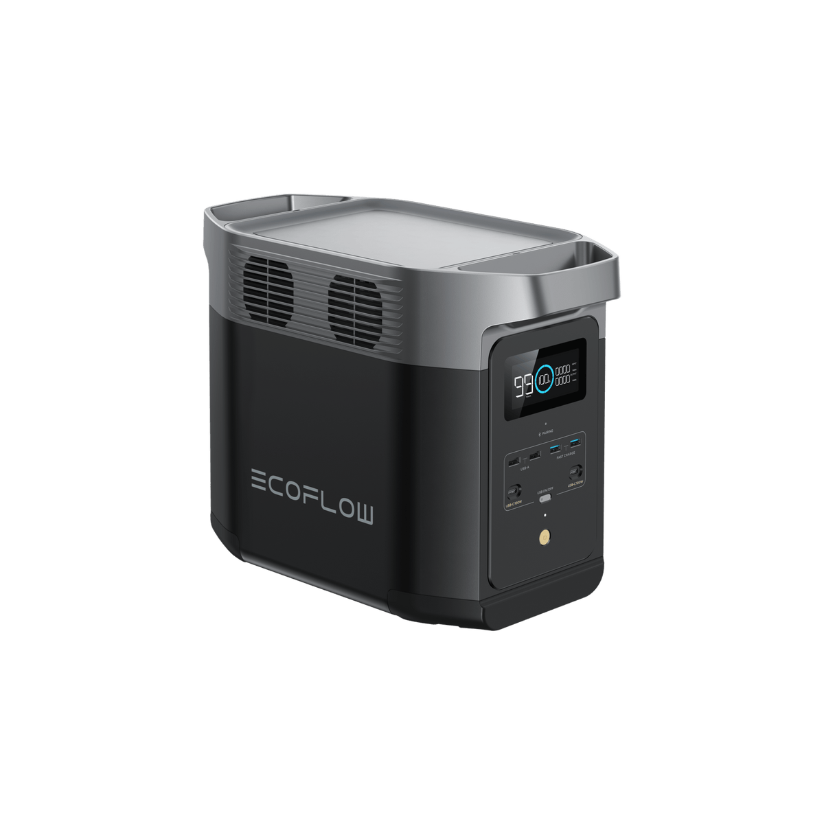ECOFLOW Delta 2 Lithium (LiFePo) Portable Power Station - 1800W Output; 1024Wh LFP Battery; 500W Solar charger - SA socket.