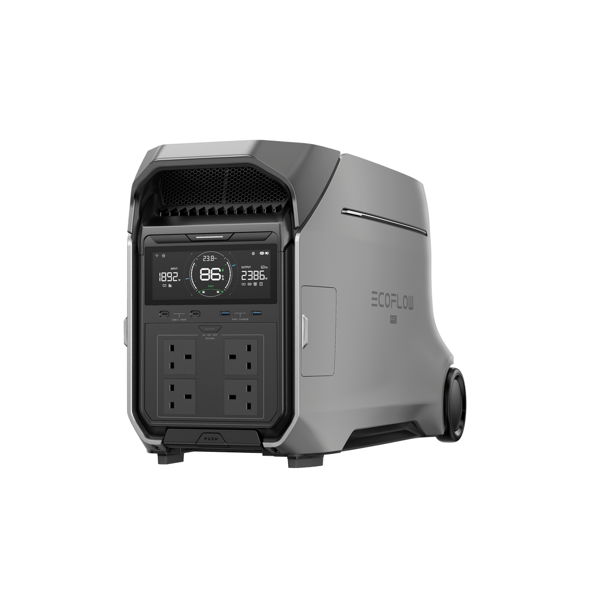 ECOFLOW DELTA PRO 3 Portable Power Station - 4000W Output; 4000 Wh Battery; 1600W HV +1000W LV Solar charger -SA socket
