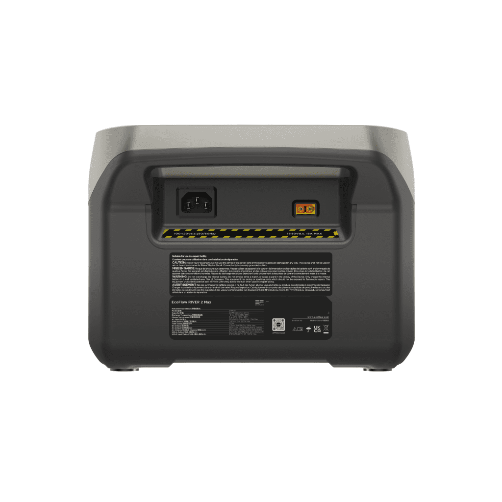 ECOFLOW RIVER 2 MAX Portable Power Station 512Wh battery 500W output 220W Solar Charger - SA Socket