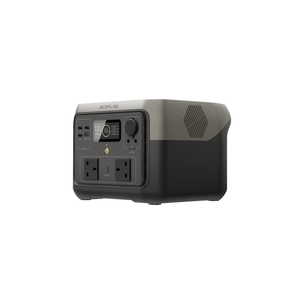 ECOFLOW RIVER 2 MAX Portable Power Station 512Wh battery 500W output 220W Solar Charger - SA Socket