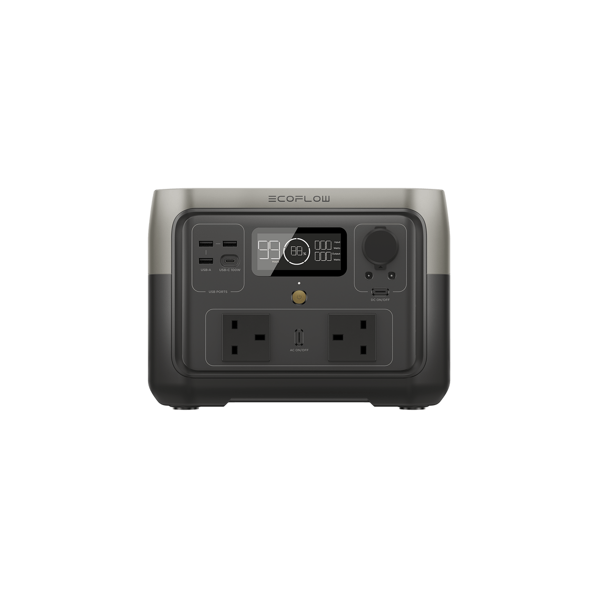 ECOFLOW RIVER 2 MAX Portable Power Station 512Wh battery 500W output 220W Solar Charger - SA Socket