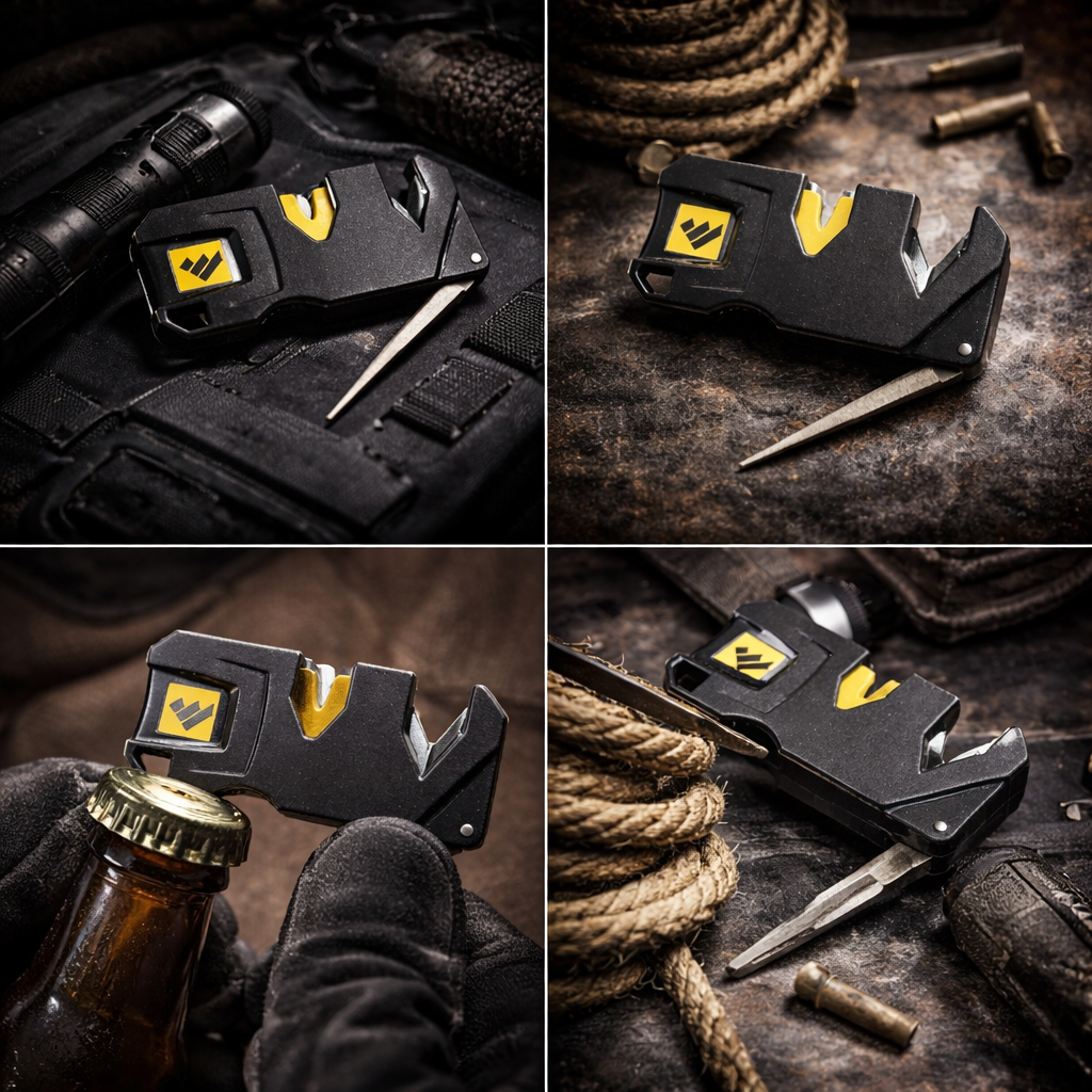 Work Sharp Pivot Plus Knife Sharpener WSEDCPVP-I – Compact EDC Carbide & Ceramic Knife Sharpener