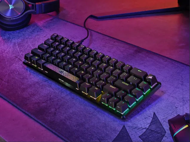 Corsair K65 PRO MINI RGB 65% Optical-Mechanical Gaming Keyboard - Corsair OPX switches - Black